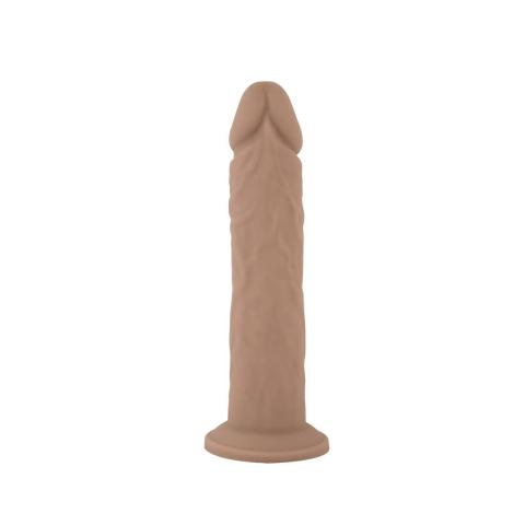 Realistyczne termoaktywne dildo 20,3 cm z ciekłego silikonu z przyssawką