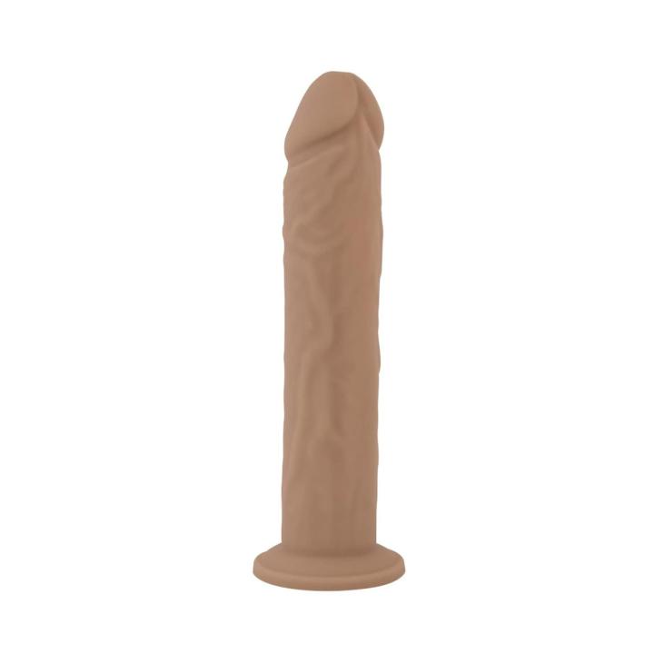 Termoaktywne realistyczne dildo 22,9 cm z ciekłego silikonu z przyssawką