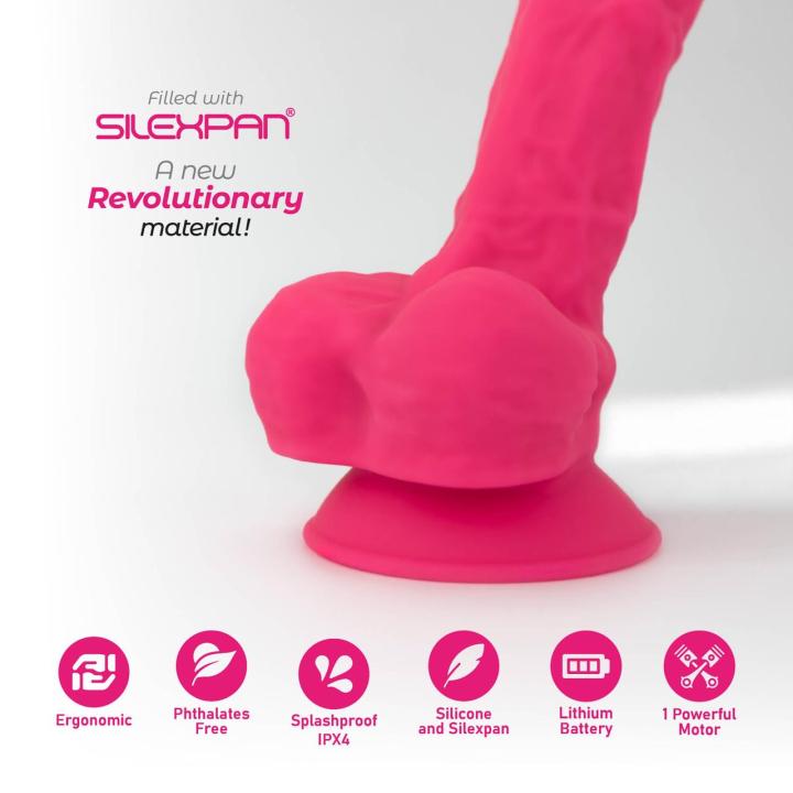 Realistyczny wibrator 20 cm z pilotem, 10 trybów, przyssawka, IPX7