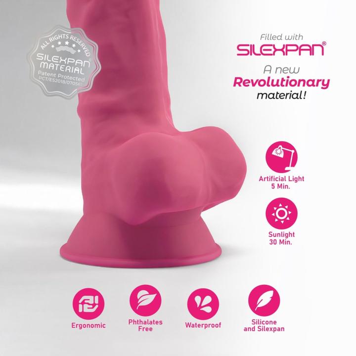 Realistyczne dildo świecące w ciemności 17,5 cm z przyssawką