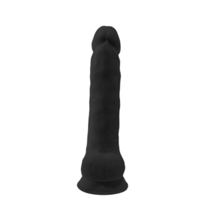 Realistyczne dildo XXL 38 cm z przyssawką czarne – silikonowe i elastyczne