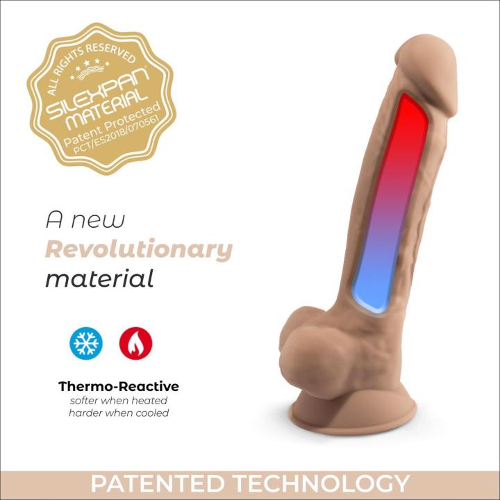 Realistyczne dildo 20,3 cm cieliste z silikonu platinum miękkie i elastyczne