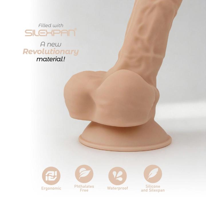 Realistyczne dildo 20,3 cm cieliste z silikonu platinum miękkie i elastyczne