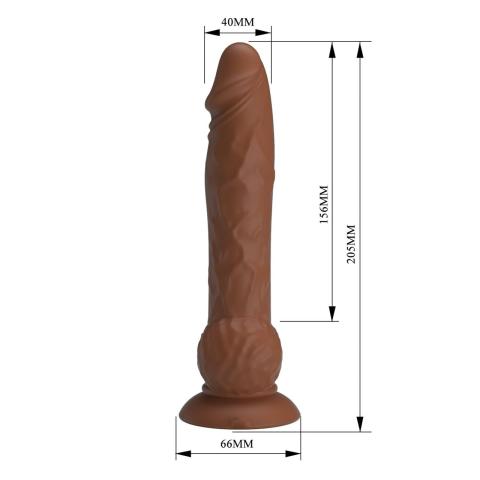Realistyczny dildo z ruchem posuwistym i sterowaniem dotykiem 20,6 cm