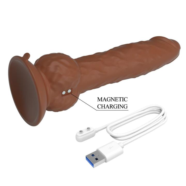 Realistyczny dildo z ruchem posuwistym i sterowaniem dotykiem 20,6 cm