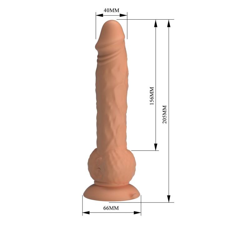 Cielisty realistyczny wibrator z ruchem posuwistym i sterowaniem dotykiem 20,6 cm