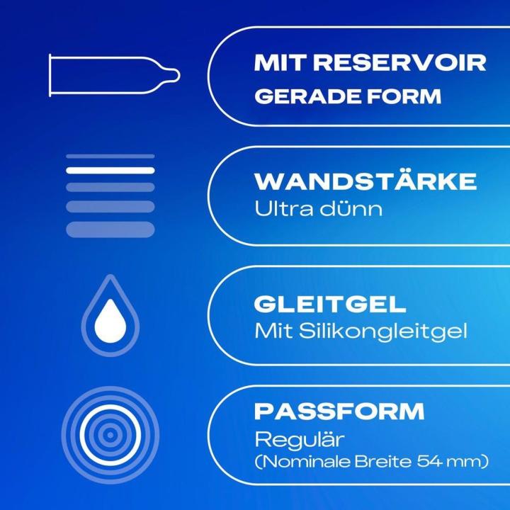 Ultracienkie prezerwatywy z cieńszym czubkiem 10 szt - szerokość 56 mm
