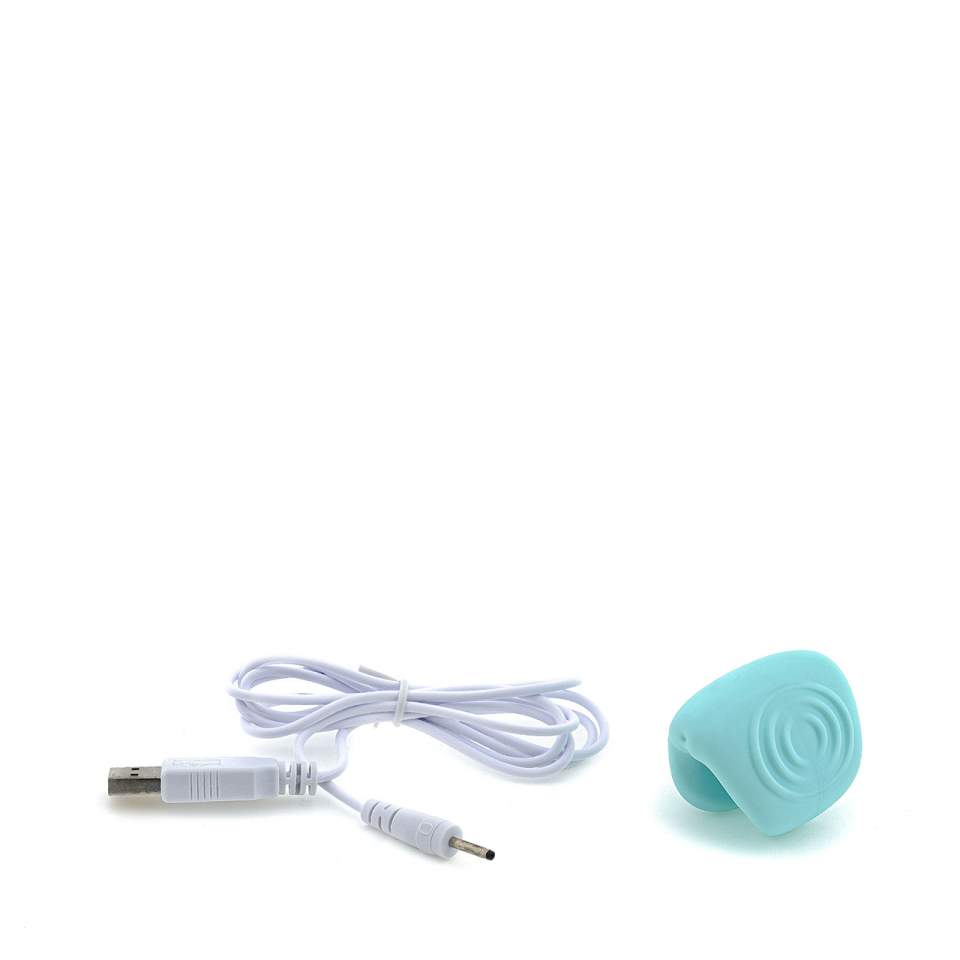 Miętowy luksusowy masażer łechtaczkowy z ozdobnymi kryształkami dla par