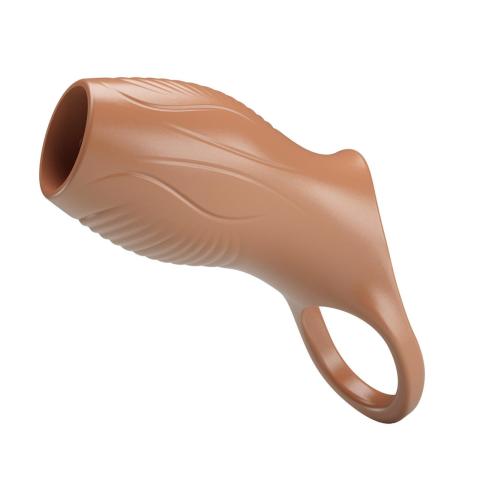 Elastyczna nakładka powiększająca z pierścieniem 12,8 cm brązowa