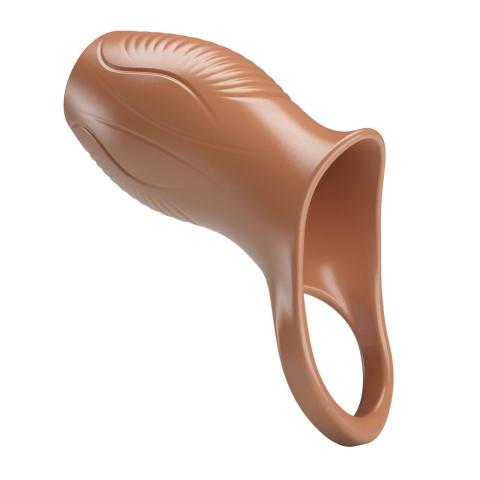 Elastyczna nakładka powiększająca z pierścieniem 12,8 cm brązowa