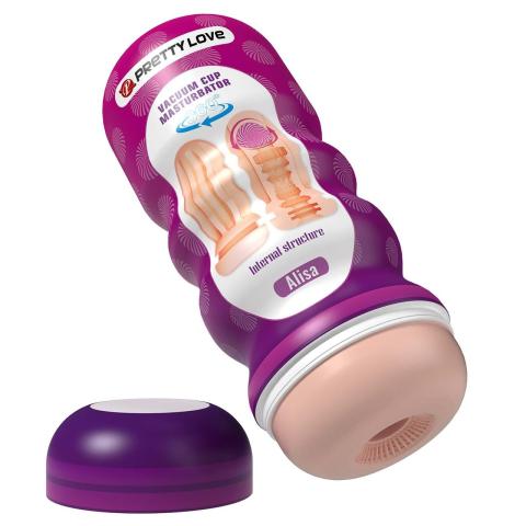 Masturbator z podciśnieniem 360° i wkładką TPE 18 cm