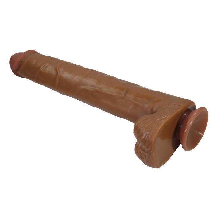 Realistyczne dildo XXL 40 cm z przyssawką - elastyczne TPE wodoodporne