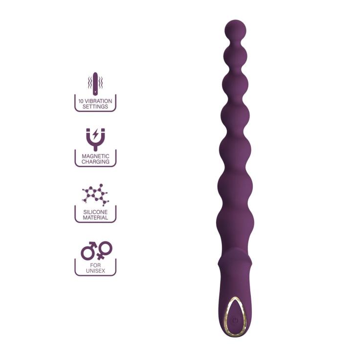 Wibrujący plug analny 10 trybów – silikonowy, ergonomiczny uchwyt