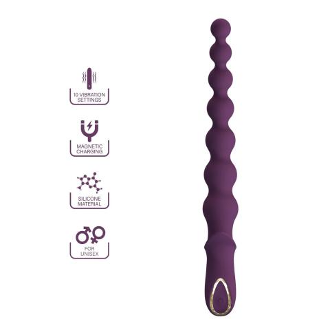 Wibrujący plug analny 10 trybów – silikonowy, ergonomiczny uchwyt