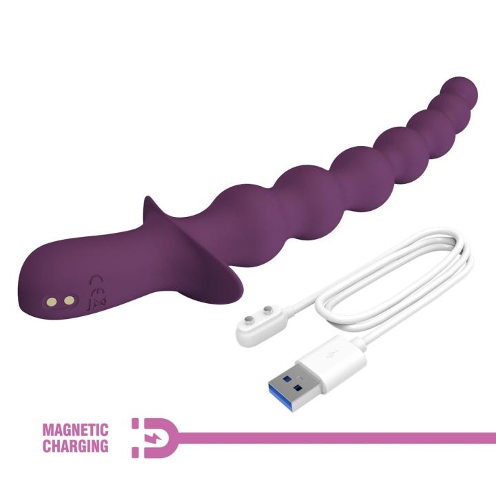 Wibrujący plug analny 10 trybów – silikonowy, ergonomiczny uchwyt
