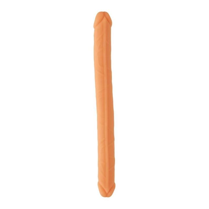 Podwójne dildo silikonowe 38 cm wyginane i realistyczne