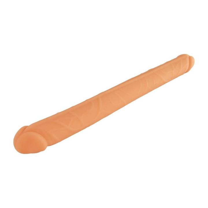 Podwójne dildo silikonowe 38 cm wyginane i realistyczne