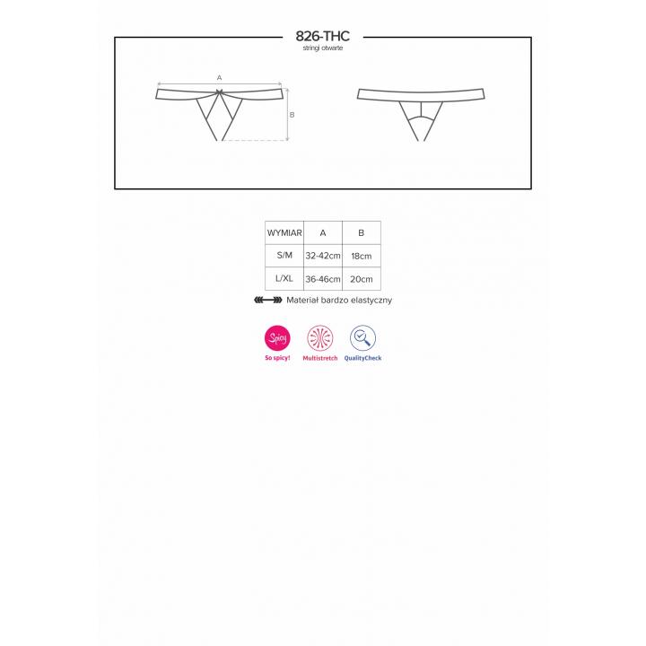 Stringi otwarte Obsessive 826-THC-4 w uwodzicielskim fasonie