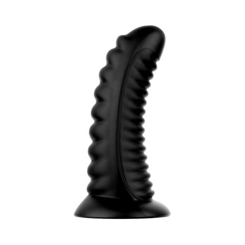 Duży żebrowany korek analny z przyssawką 26 cm - intensywna stymulacja