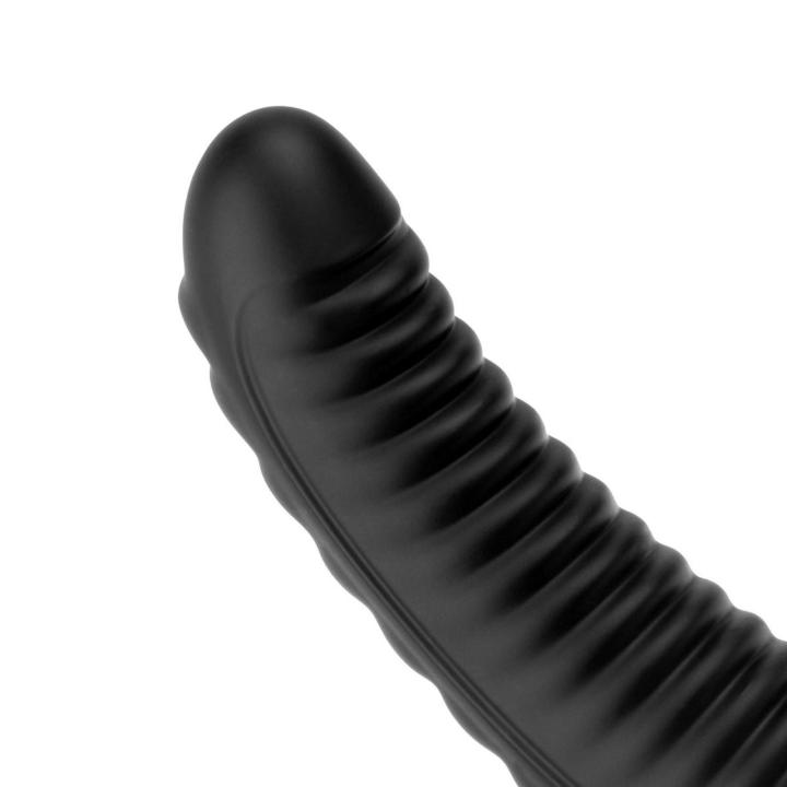 Duży żebrowany korek analny z przyssawką 26 cm - intensywna stymulacja