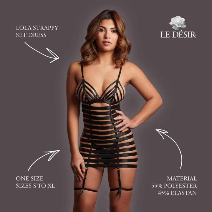 Czarna sukienka z paskami i wycięciami one size S-XL - elastyczna bodycon