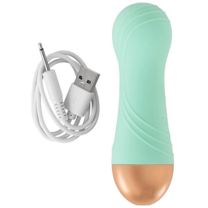 Miękki mini wibrator Dual Density zielony 12 cm – 10 trybów, wodoodporny