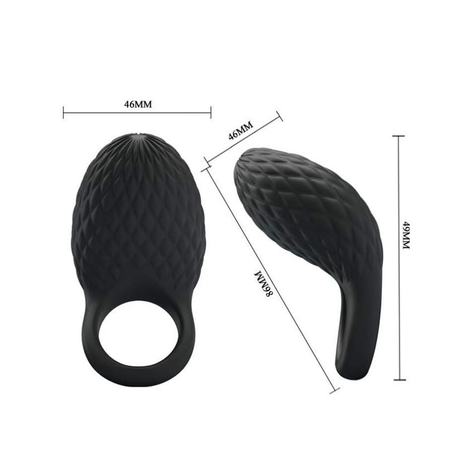 Wibrujący silikonowy pierścień erekcyjny dla mężczyzn – 4,6 cm