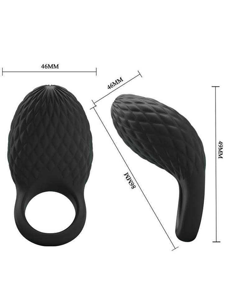 Wibrujący silikonowy pierścień erekcyjny dla mężczyzn – 4,6 cm
