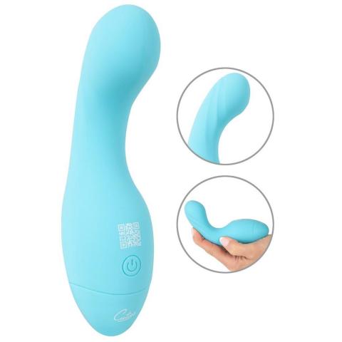 Mini wibrator do potrójnej stymulacji niebieski 10 trybów USB 13 cm
