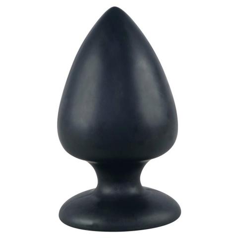 Duży plug analny z przyssawką 14 cm silikonowy czarny