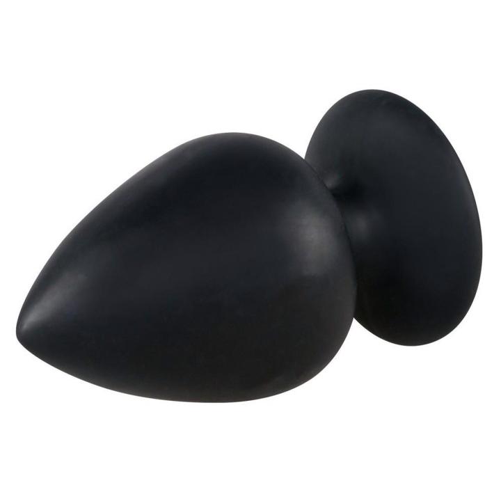 Duży plug analny z przyssawką 14 cm silikonowy czarny
