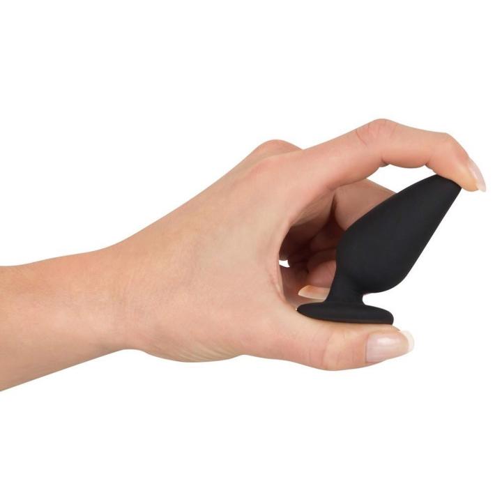 Plug analny z obciążeniem 40 g S 7,8 cm – miękki, stożkowy, czarny