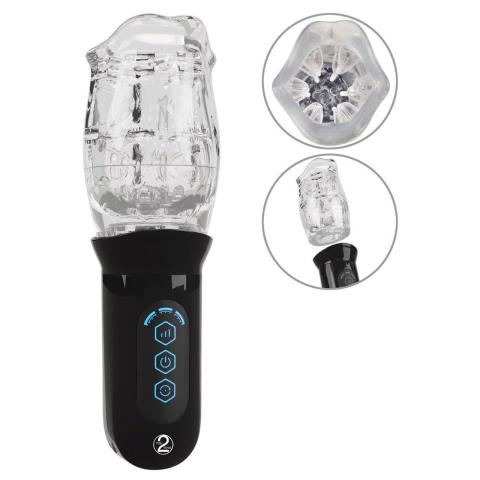 Rotujący masturbator 360° do penisa z miękką tuleją i USB