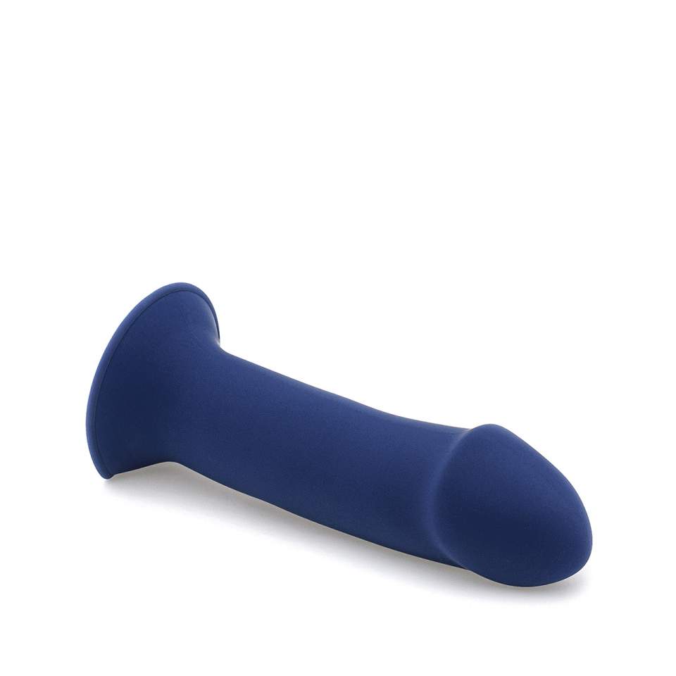 Silikonowe granatowe dildo z realistyczną końcówką