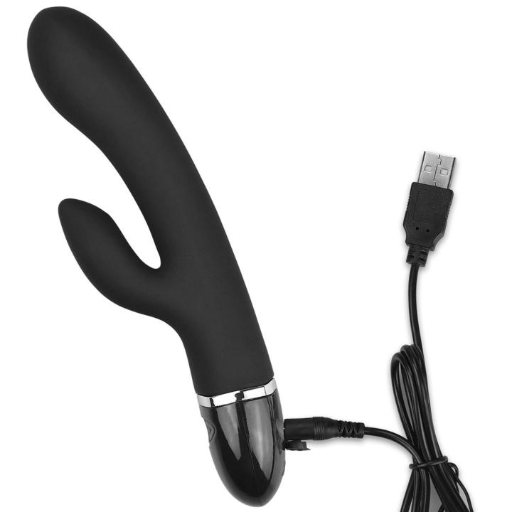 Wibrator do punktu G i łechtaczki z podwójnym silnikiem USB, wodoodporny