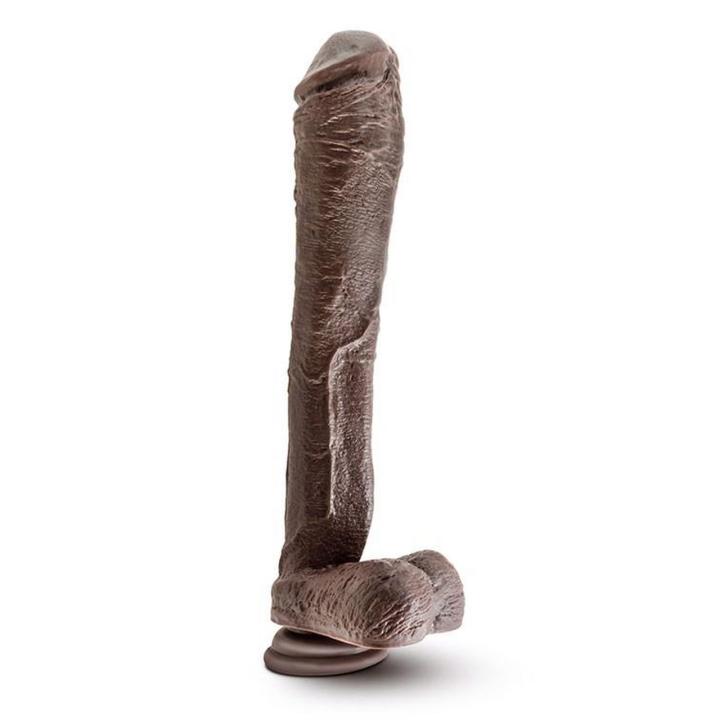 Czekoladowe dildo XXL 33 cm z przyssawką realistyczne