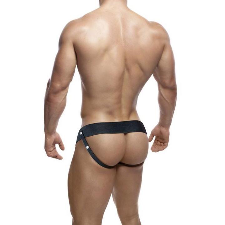 Czarny strap-on hollow 19 cm z regulowaną uprzężą i realistyczną fakturą