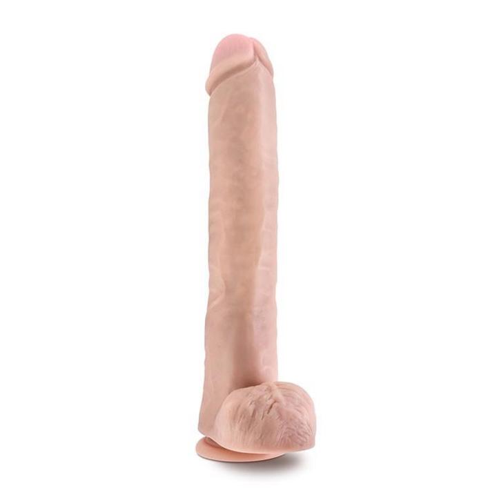 Realistyczny dildo XXL 35,5 cm z przyssawką i elastycznym trzonem