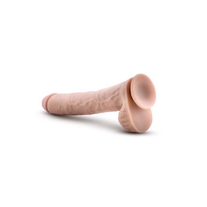 Realistyczny dildo XXL 35,5 cm z przyssawką i elastycznym trzonem