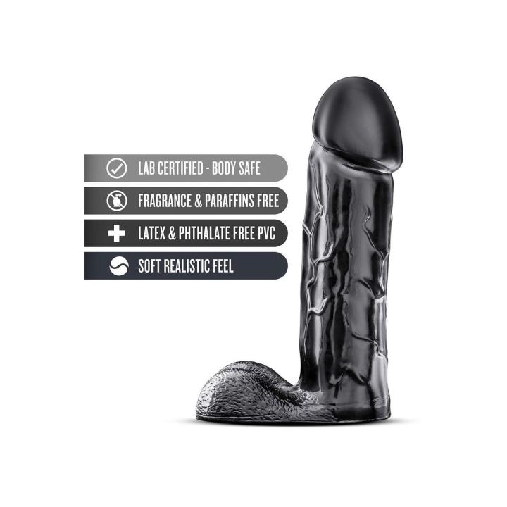 Gigantyczne czarne dildo 38,1 cm – wyjątkowo grube i realistyczne