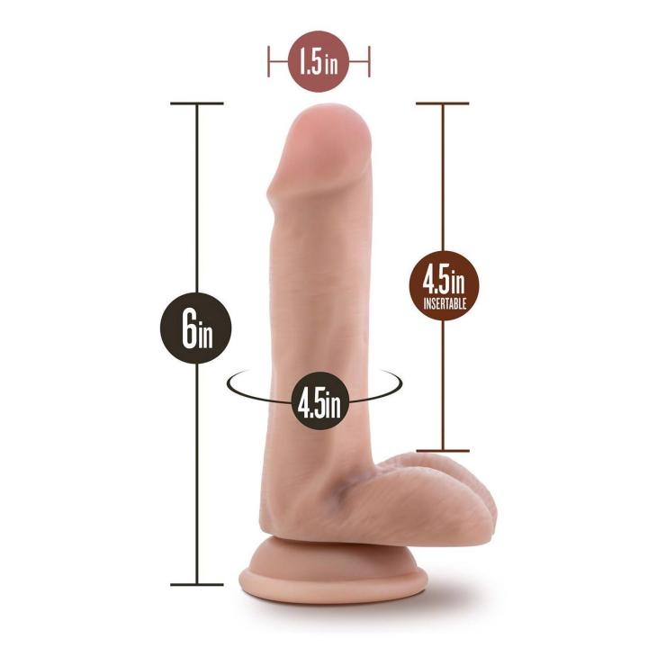 Realistyczne dildo 16,5 cm z przyssawką i pozowalnym trzonem wanilia