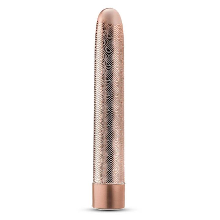 Smukły wibrator 17,8 cm rose gold ładowany USB wodoodporny IPX7