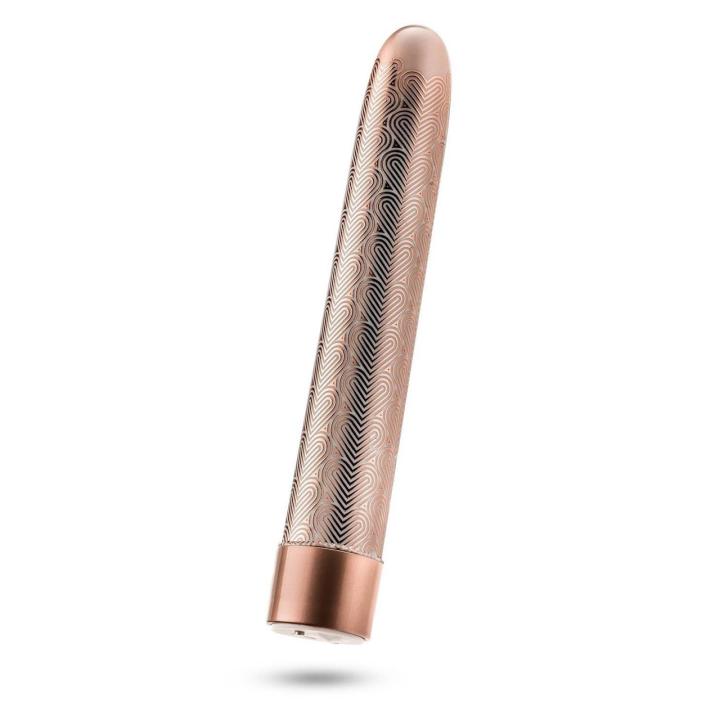 Smukły wibrator 17,8 cm rose gold ładowany USB wodoodporny IPX7