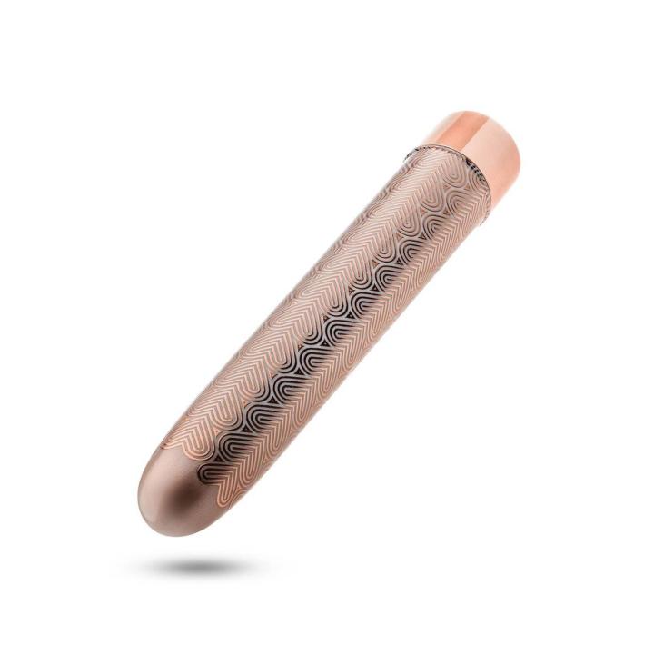 Smukły wibrator 17,8 cm rose gold ładowany USB wodoodporny IPX7