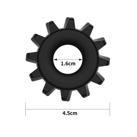 Czarny pierścień erekcyjny TPE bez wibracji 2–4 cm