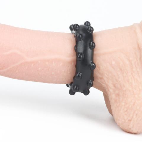 Czarny pierścień erekcyjny bez wibracji TPE 2–4 cm