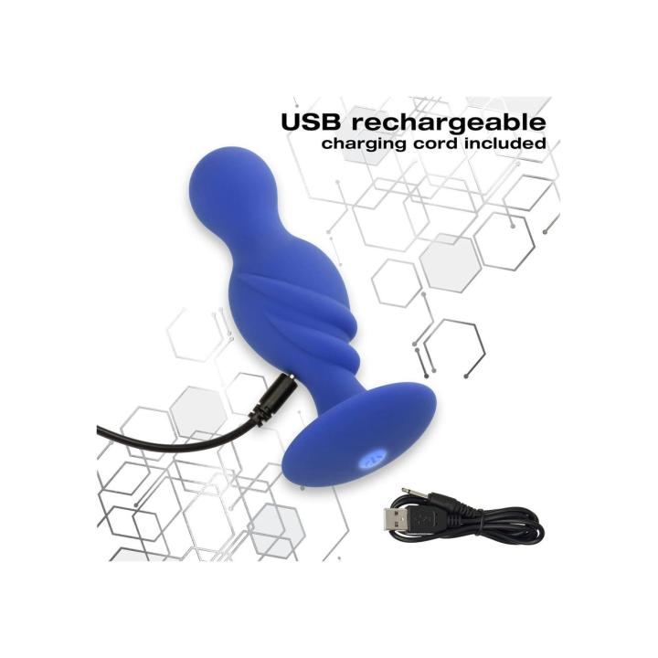 Wibrujący korek analny z aplikacją – 9 trybów, tekstura, IPX7, USB