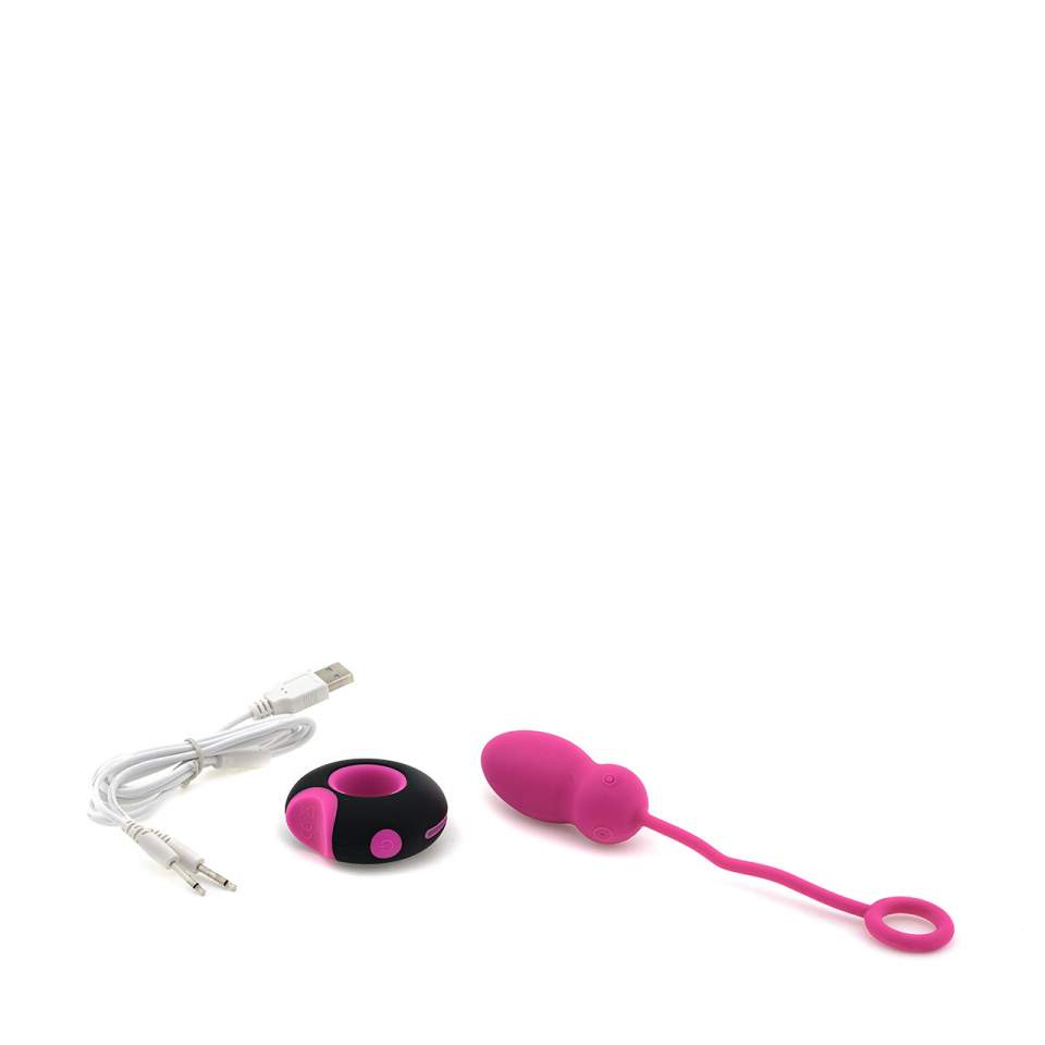 Różowe wibrujące jajko sterowane pilotem