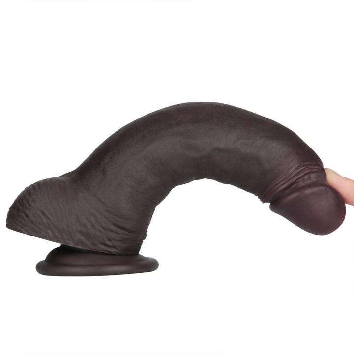 Realistyczne dildo 21,6 cm sliding skin z silikonu medycznego czarne