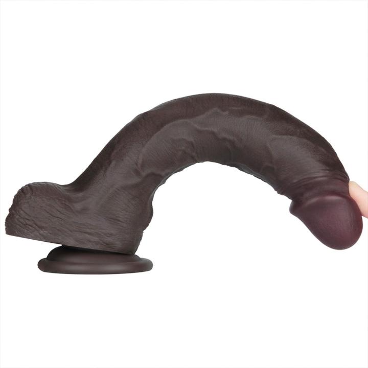 Realistyczne dildo 25,4 cm sliding skin, silikon medyczny dual density